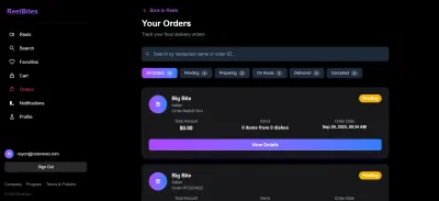 Customer Portal - Orders