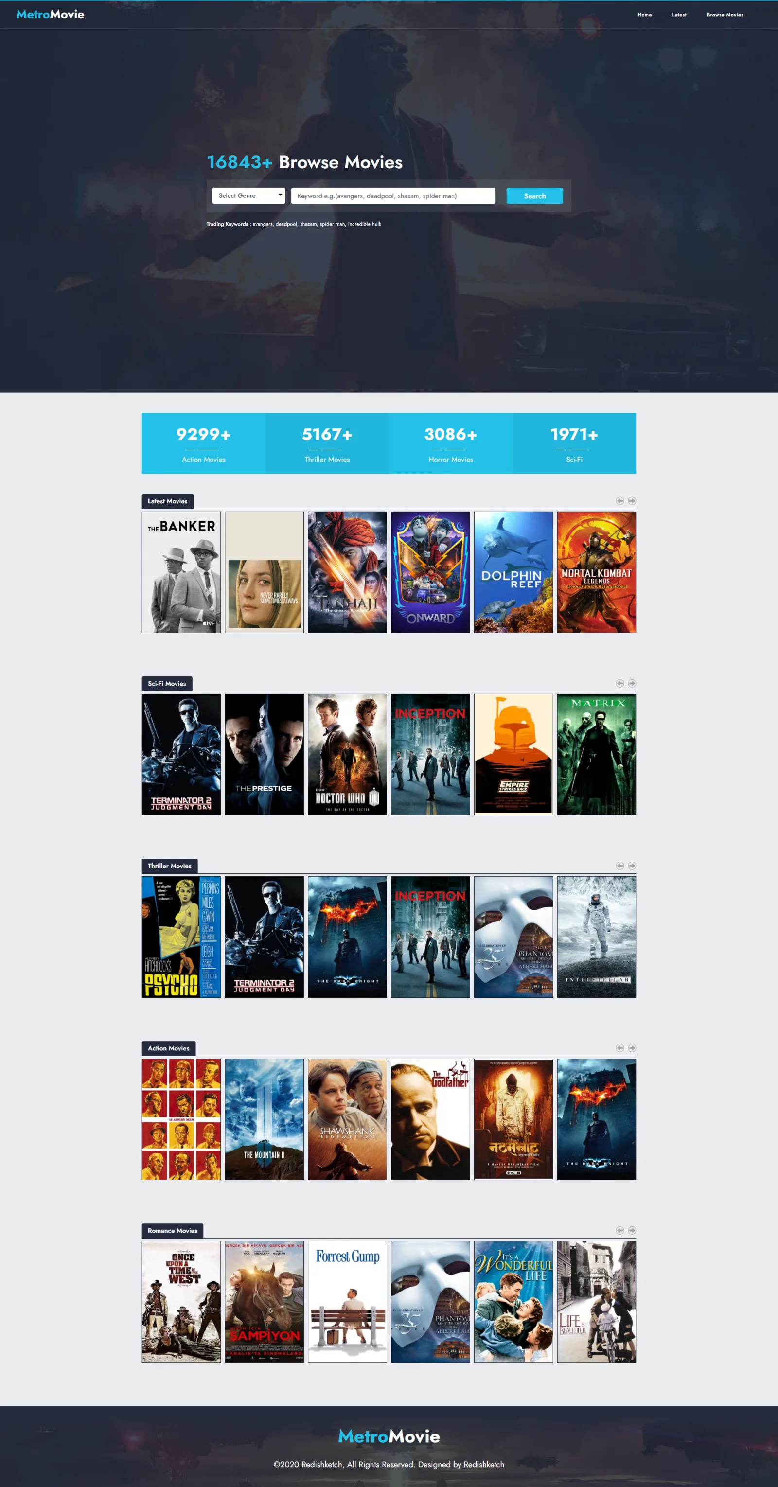 Metro Movies — Streaming Portal — screenshot 1